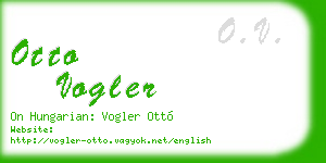 otto vogler business card